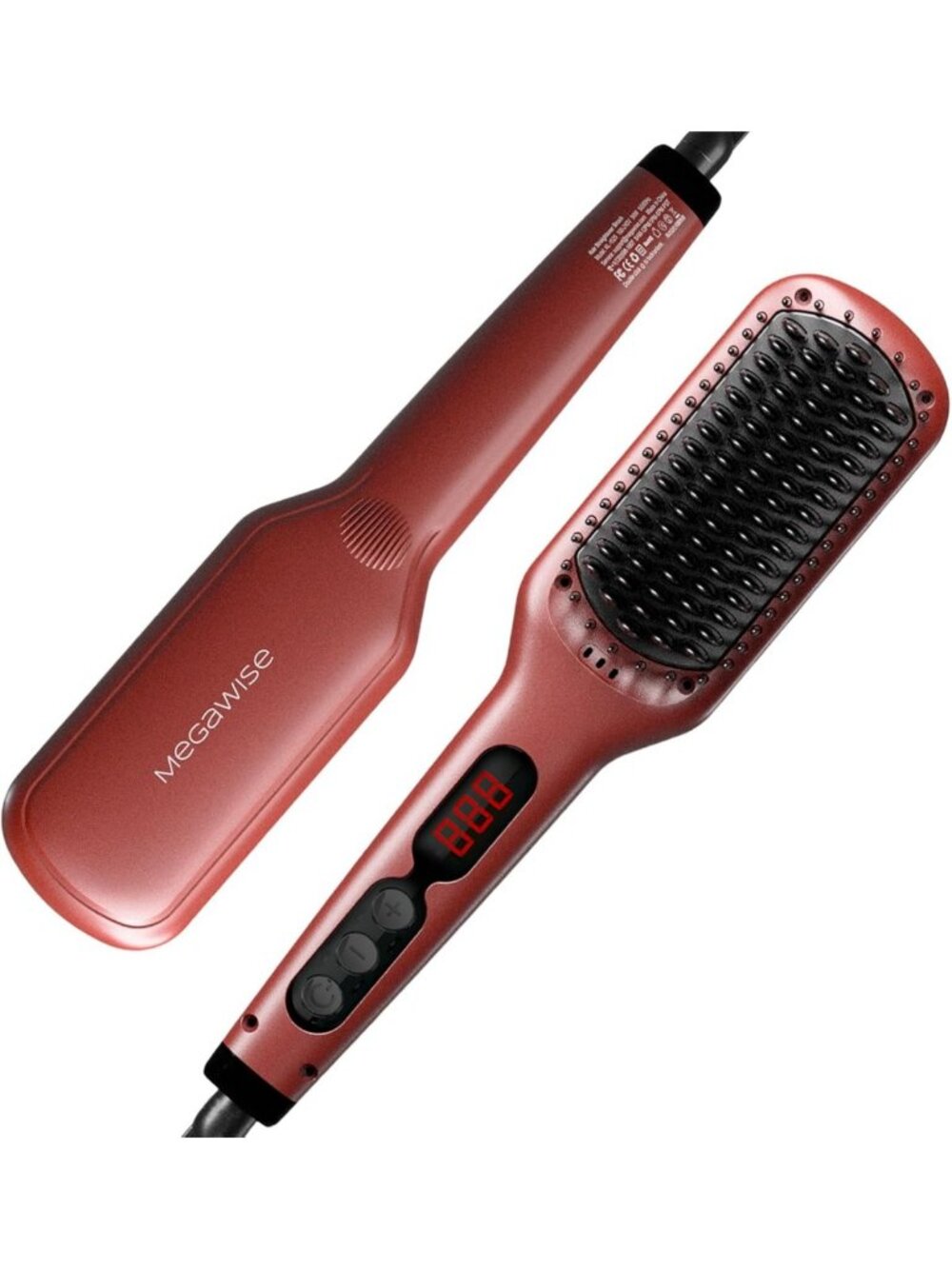 Fast Heating Hair Straightener Brush, Ionic Ceramic for Smooth Frizz-Free Hair